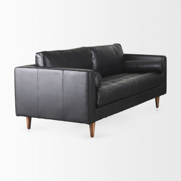 Svend Black Leather Sofa, image 6