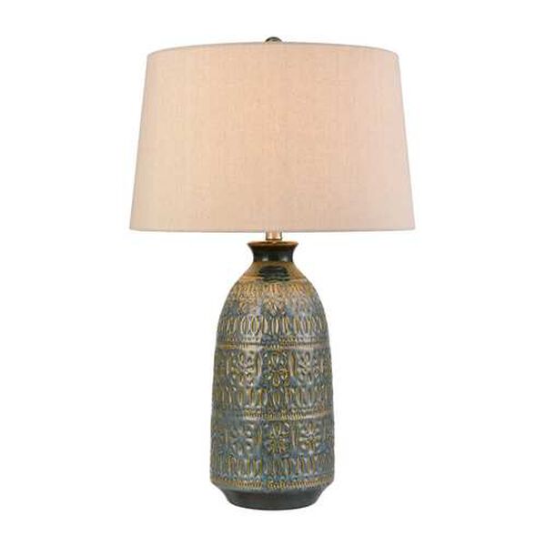 Burnie Blue Glazed One-Light Table Lamp, image 1