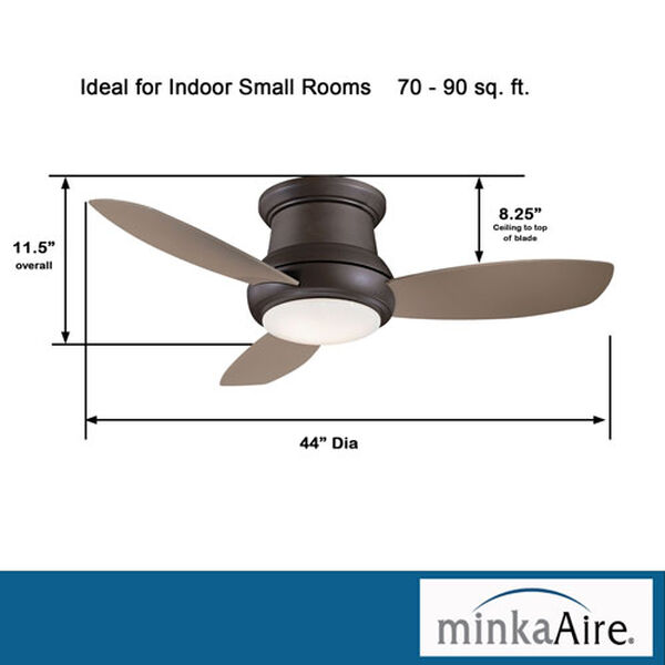 Concept II Oil Rubbed Bronze 44-Inch LED Ceiling Fan, image 5
