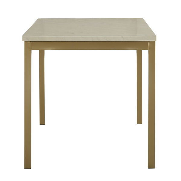 Stacy Gold Dining Table with Faux Marble Top, image 3