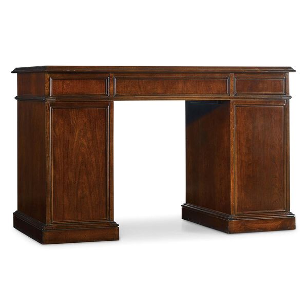 Cherry Bow-Front Knee-Hole Desk, image 1