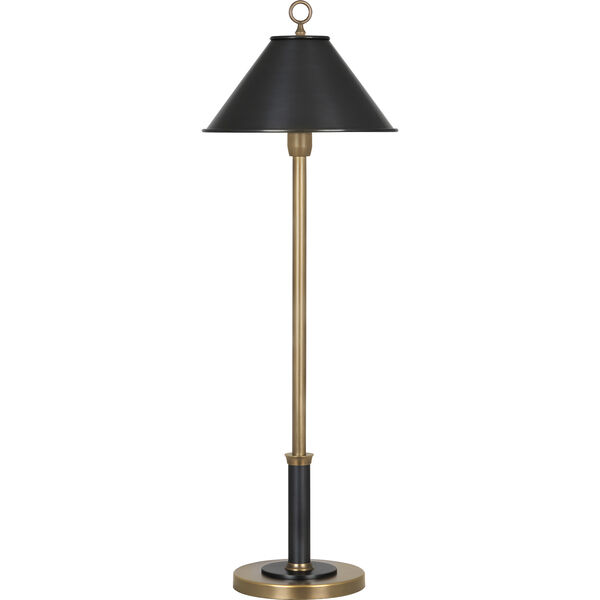 Aaron Warm Brass with Deep Patina Bronze Accents 31-Inch One-Light Table Lamp, image 1