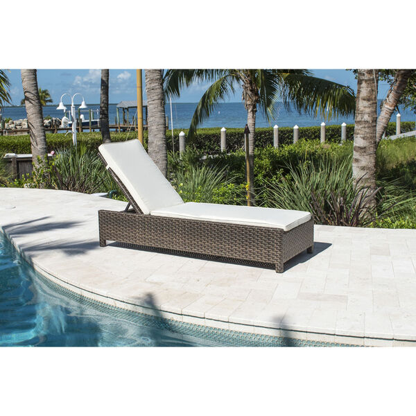 Fiji Canvas Black Three-Piece Chaise Lounge Set with Cushions, image 3