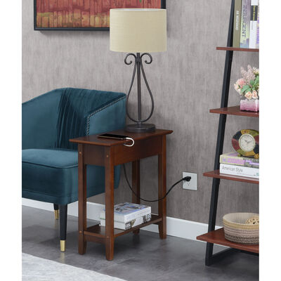 End Table With Charging Station, End Table With Lamp Attached And Charging Station