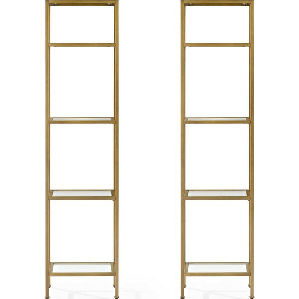 Aimee Soft Gold Etagere Set , Set of Two, image 4