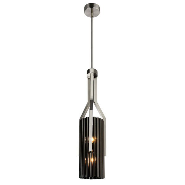 Fermont Stain Nickel and Pearl Black Six-Light LED Mini Pendant, image 2