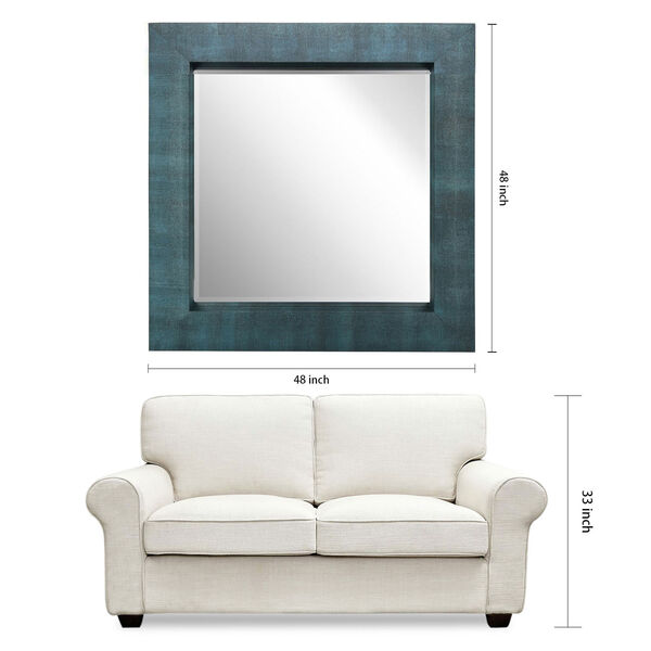Shagreen Blue 48 x 48-Inch Beveled Wall Mirror, image 5