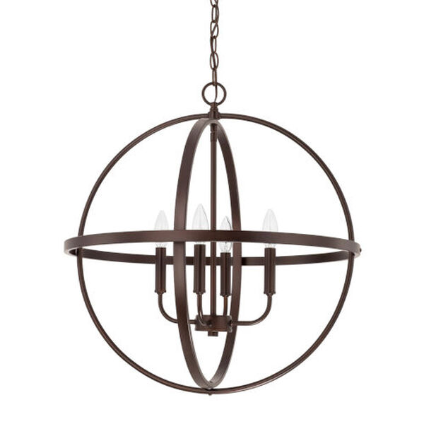 HomePlace Bronze 23-Inch Four-Light Pendant, image 1