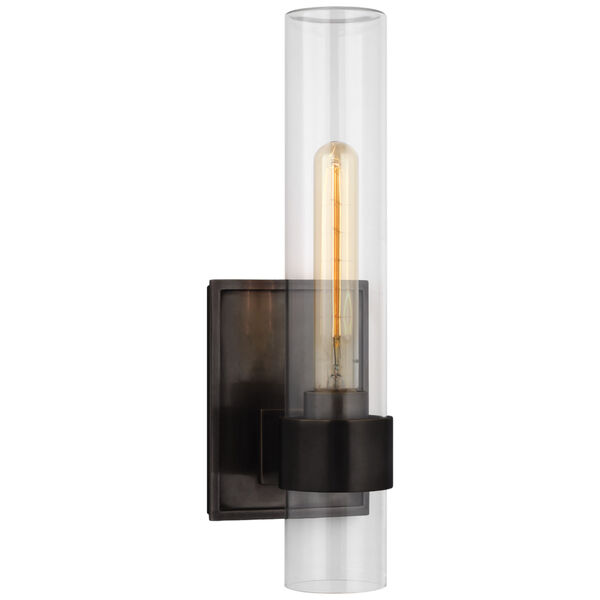 Presidio 14-Inch Outdoor Sconce in Bronze with Clear Glass by Ian K. Fowler, image 1