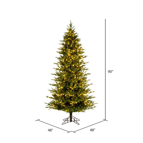 Kamas Fraser Fir Green 7.5 Ft. x 48 In. Artificial Christmas Tree with LED Color Changing Lights, image 3