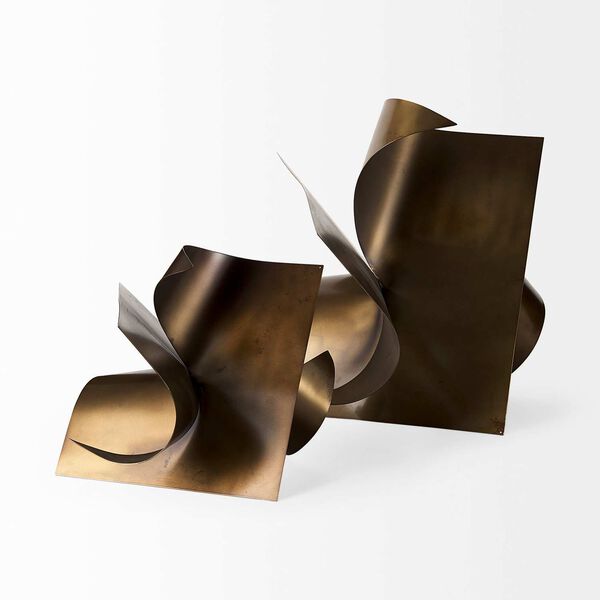 Francesca Antique Gold Metal Sculptural Decorative Object - (Open Box), image 6
