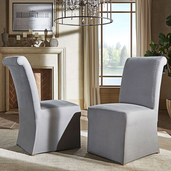 Cunningham Rolled Back Slipcovered Side Chair, Set of 2, image 1