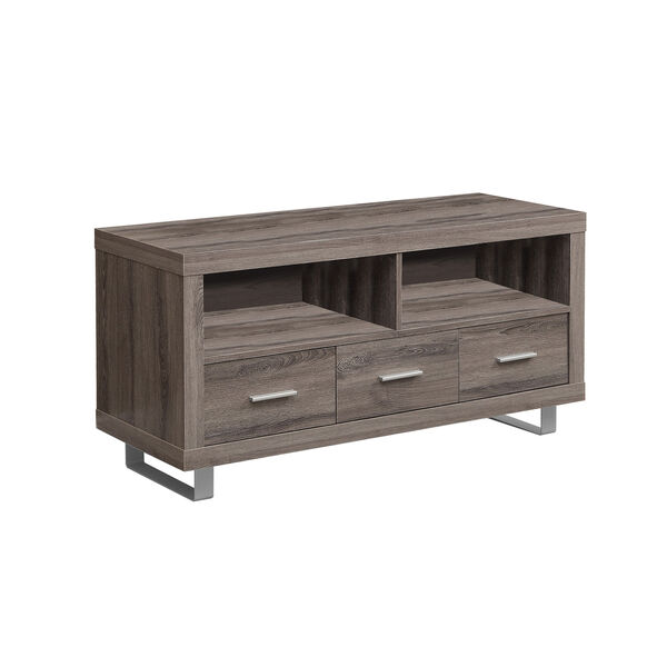 TV Stand - 48 L / Dark Taupe with 3 Drawers, image 2