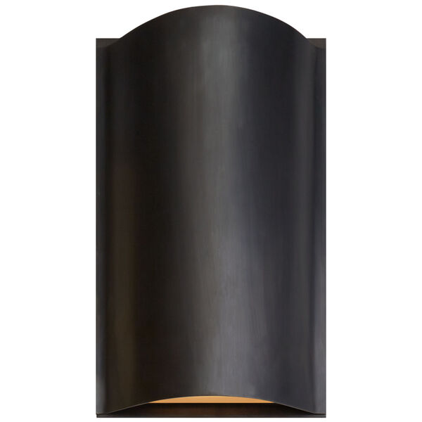 Avant Small Curve Sconce in Bronze with Frosted Glass by Kelly Wearstler, image 1