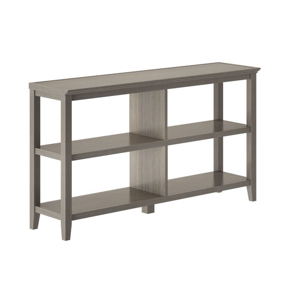 Washed Grey 2-Tier Bookcase, image 1
