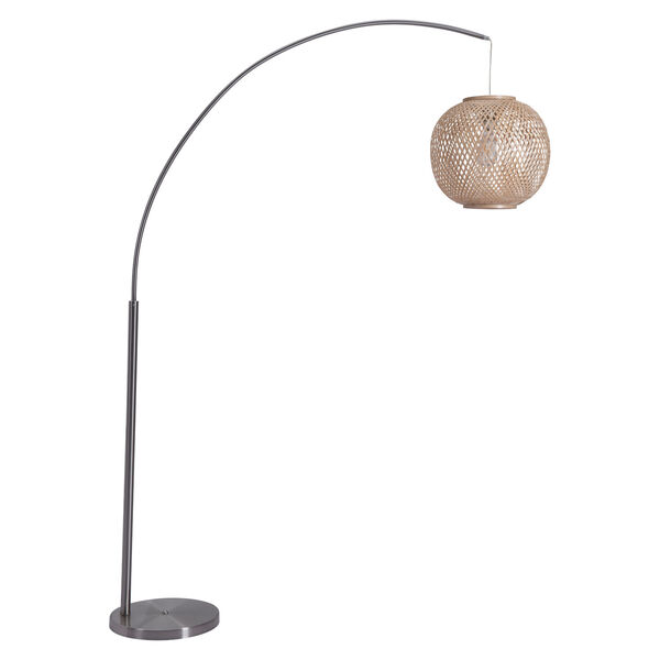Halzey Natural Woven One-Light Floor Lamp, image 4