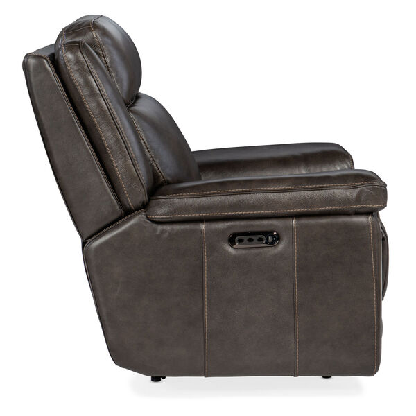 Montel Dark Wood Lay Flat Power Recliner with Power Headrest and Lumbar, image 5