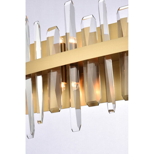Serena Satin Gold and Clear 36-Inch Crystal Bath Sconce, image 6