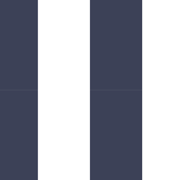 Navy and White 5.25 In. Stripe Wallpaper - SAMPLE SWATCH ONLY, image 1