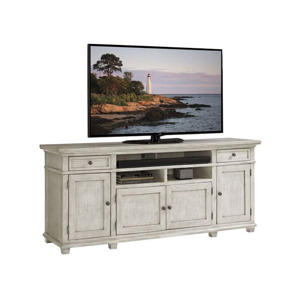 Oyster Bay White Kings Point Large Media Console, image 1
