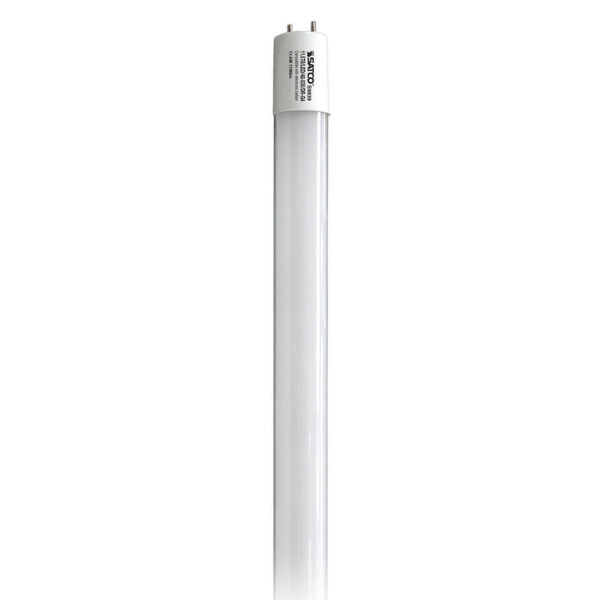 SATCO Gloss White LED T8 Medium 11.5 Watt LED T8 Bulb with 3500K 1700 Lumens 82 CRI and 220 Degrees Beam, image 1