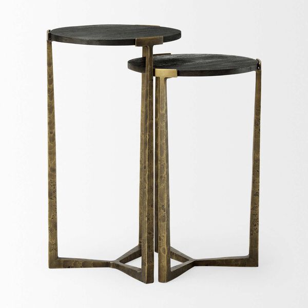 Atticus Black Wood Nesting Accent Tables, (Set of Two), image 4