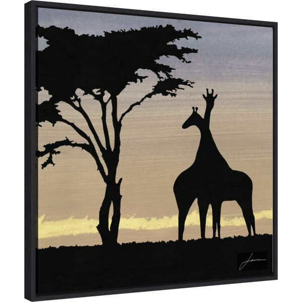 James Burghardt Black Savanna Giraffes Iv 22 x 22 Inch Wall Art, image 2