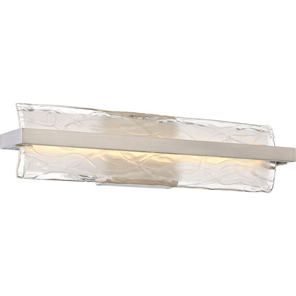 Platinum Collection Glacial Brushed Nickel 22-Inch LED Bath Bar, image 3