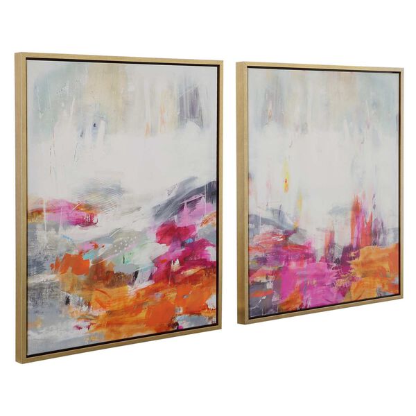 Color Theory Multicolor Framed Abstract Art, Set of Two, image 1