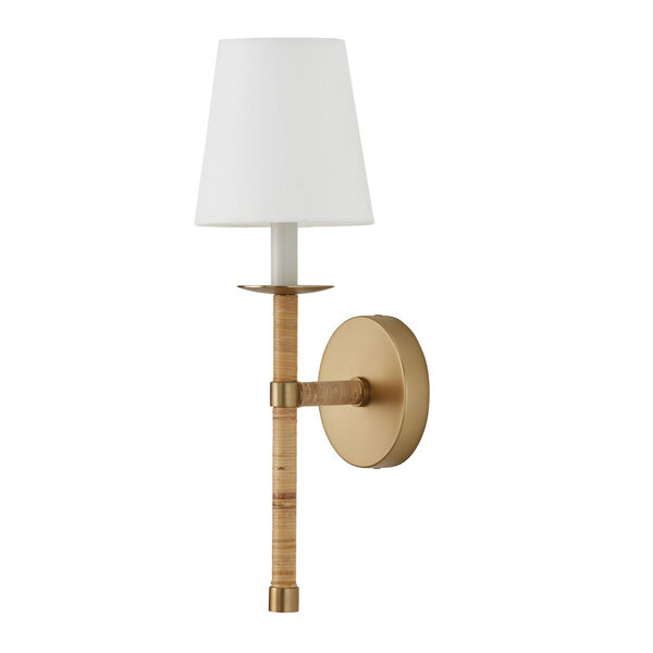 Tulum Matte Brass One-Light Sconce, image 1