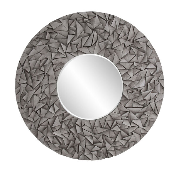 Pablo Gray Wash Round Wall Mirror, image 1