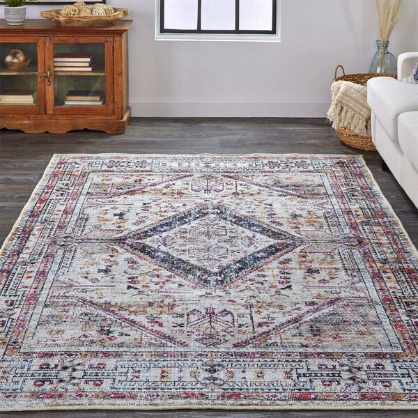 Percy Ivory Red Pink Area Rug, image 2