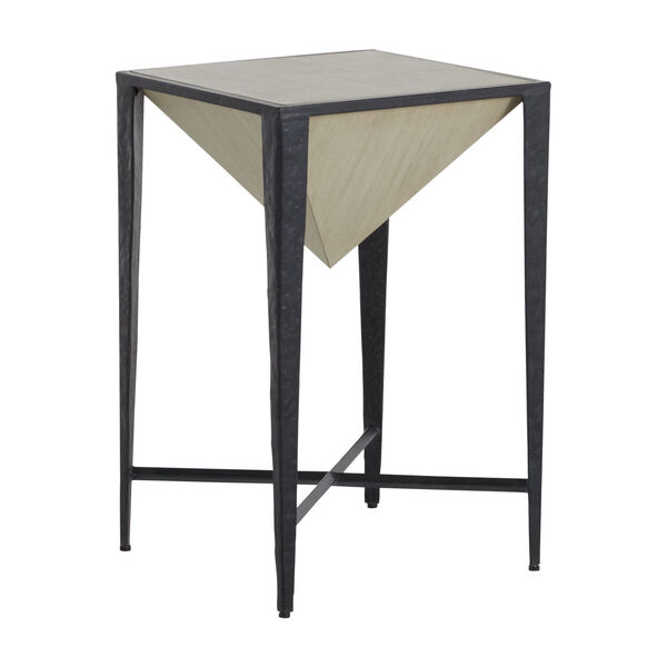 Elway Black and Cerused White Side Table, image 1