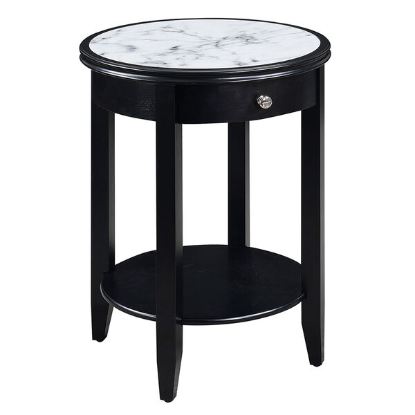 American Heritage Black Baldwin End Table with Drawer, image 4