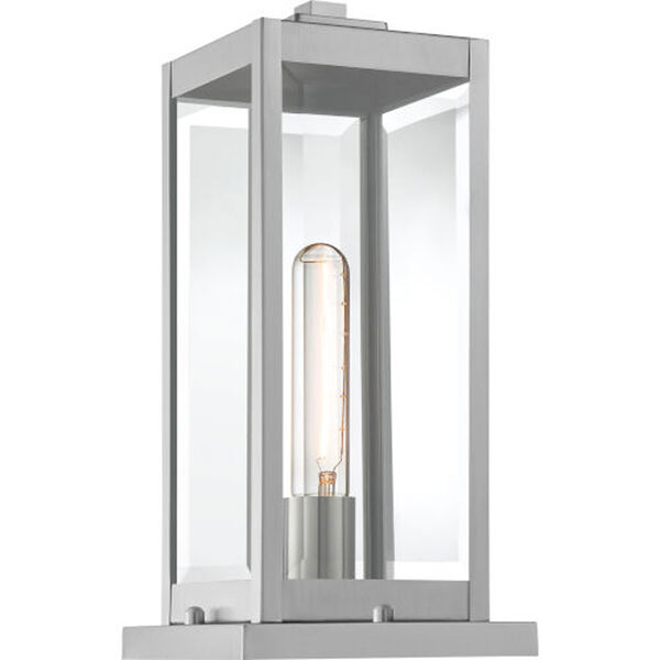 Pax Stainless Steel One-Light Outdoor Pier Base with Beveled Glass, image 4