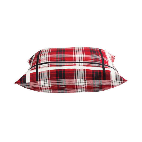 Holiday Plaid Red and Black and White 24-Inch 16 x 26 In. Pillow, image 2