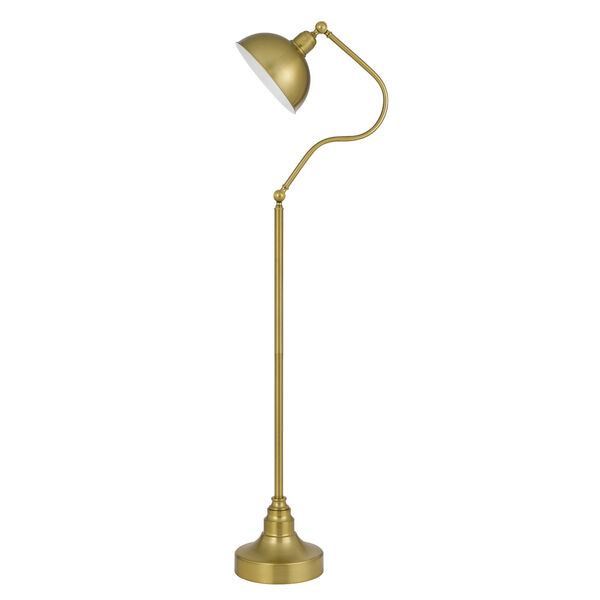 Industrial Antique Brass One-Light Adjustable Floor Lamp, image 5