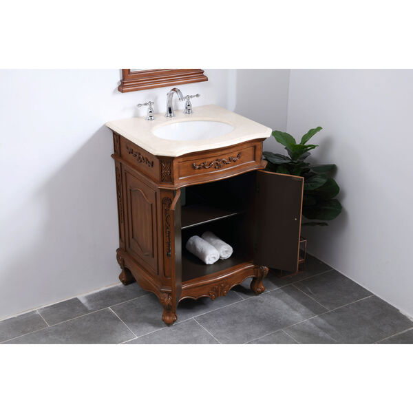 Danville Teak 27-Inch Vanity Sink Set, image 4