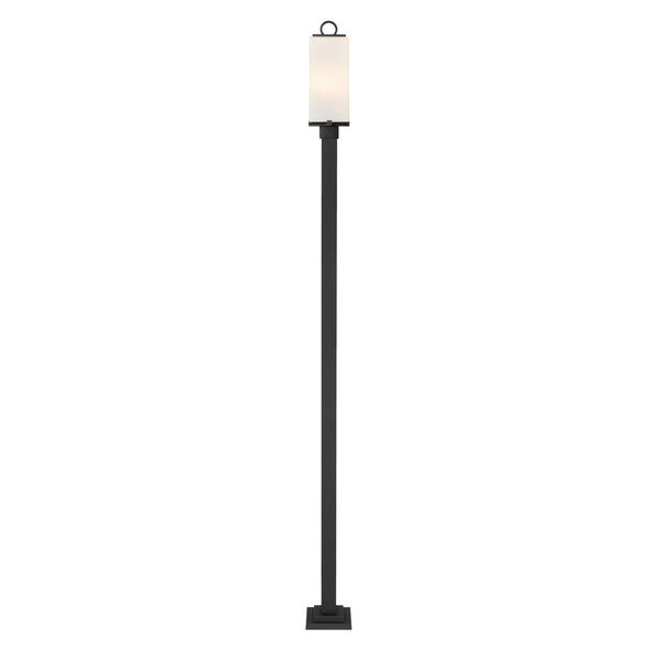 Sana Black 10-Inch Two-Light Outdoor Post Mounted Fixture with White Opal Shade, image 5