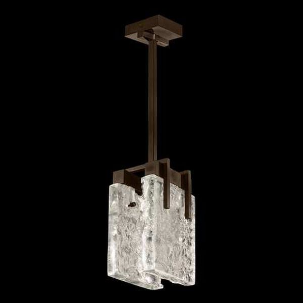 Terra Bronze Clear Glass 11-Inch Two-Light LED Mini Pendant with Clear Glass, image 1