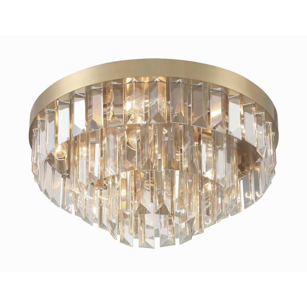 Hayes Aged Brass Eight-Light Ceiling Mount, image 4