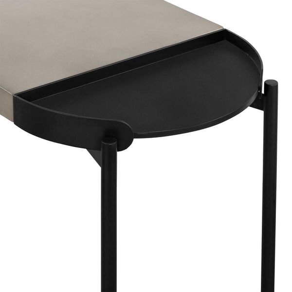 Dua Medium Gray Concrete Black Console Table, image 6