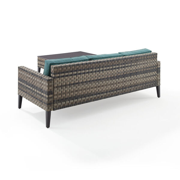 Prescott Outdoor Two-Piece Wicker Sofa Set with Coffee Table, image 4