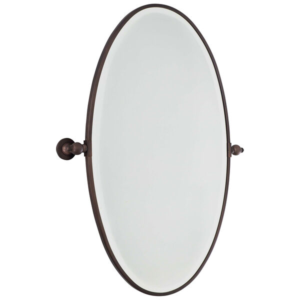 Dark Brushed Bronze Oval Mirror, image 2