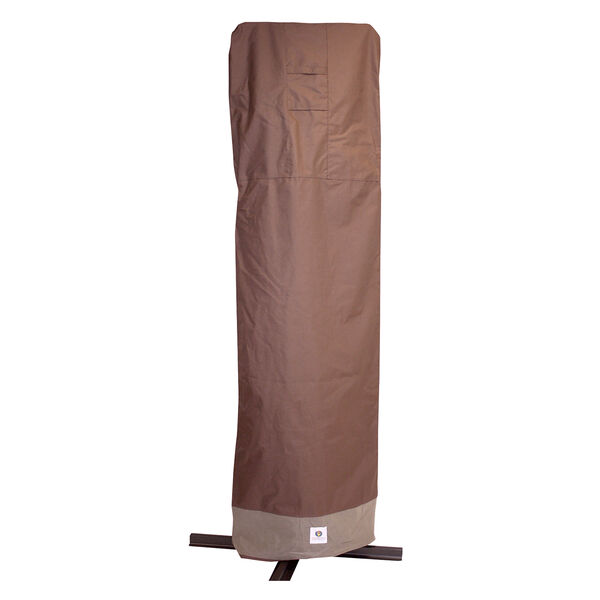 Ultimate Mocha Cappuccino 101 In. Patio Offset Umbrella Cover with Integrated Installation Pole, image 1