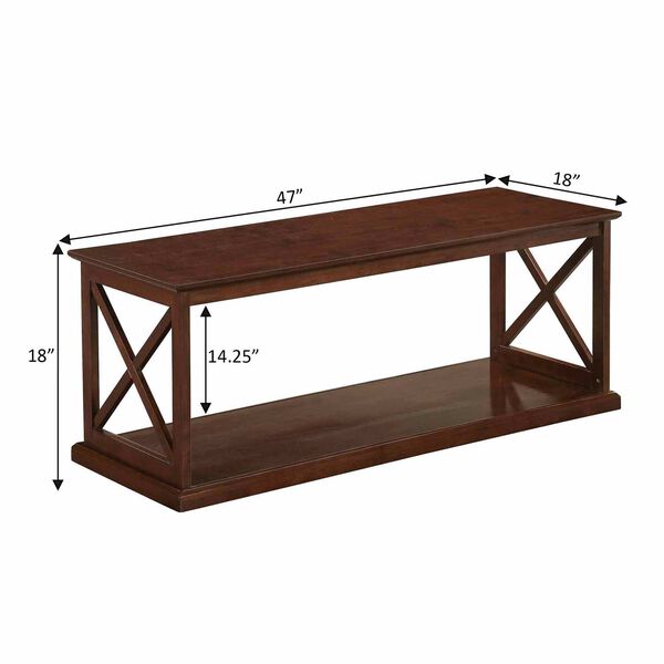 Coventry Espresso Coffee Table with Shelf, image 3