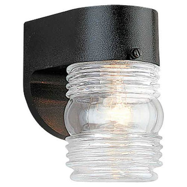 Black One-Light Outdoor Wall Lantern, image 1