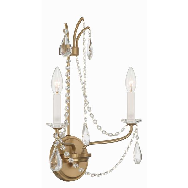 Karrington Aged Brass Two-Light Wall Sconce, image 4