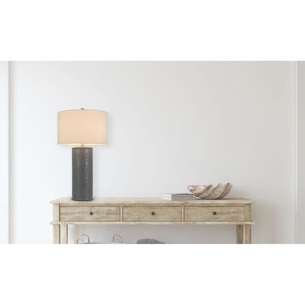 Castine Slate Grey Two-Light Ceramic Table Lamp, Set of 2, image 2