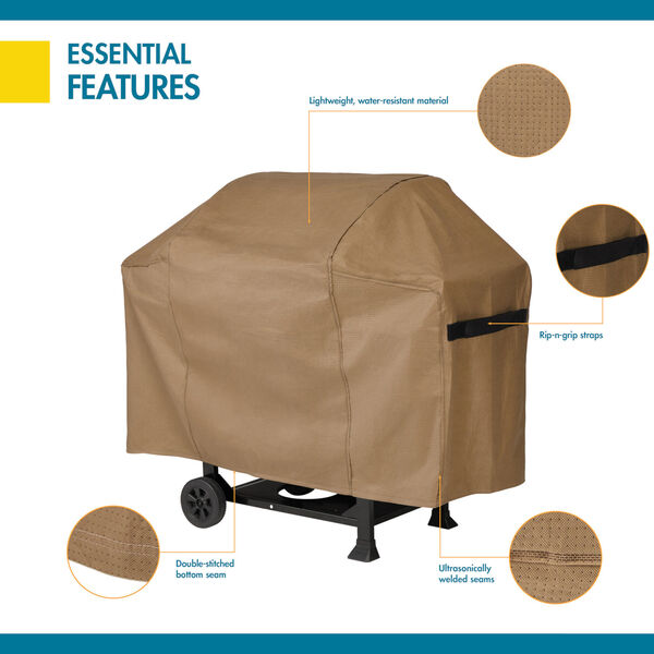 Essential Latte 70 x 24 x 52 Inch BBQ Grill Cover, image 3